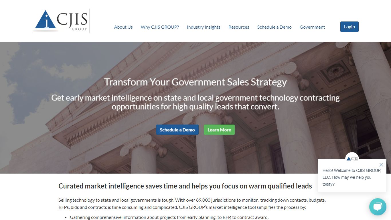 CJIS Group | Market Intelligence Tool for State and Local Governments