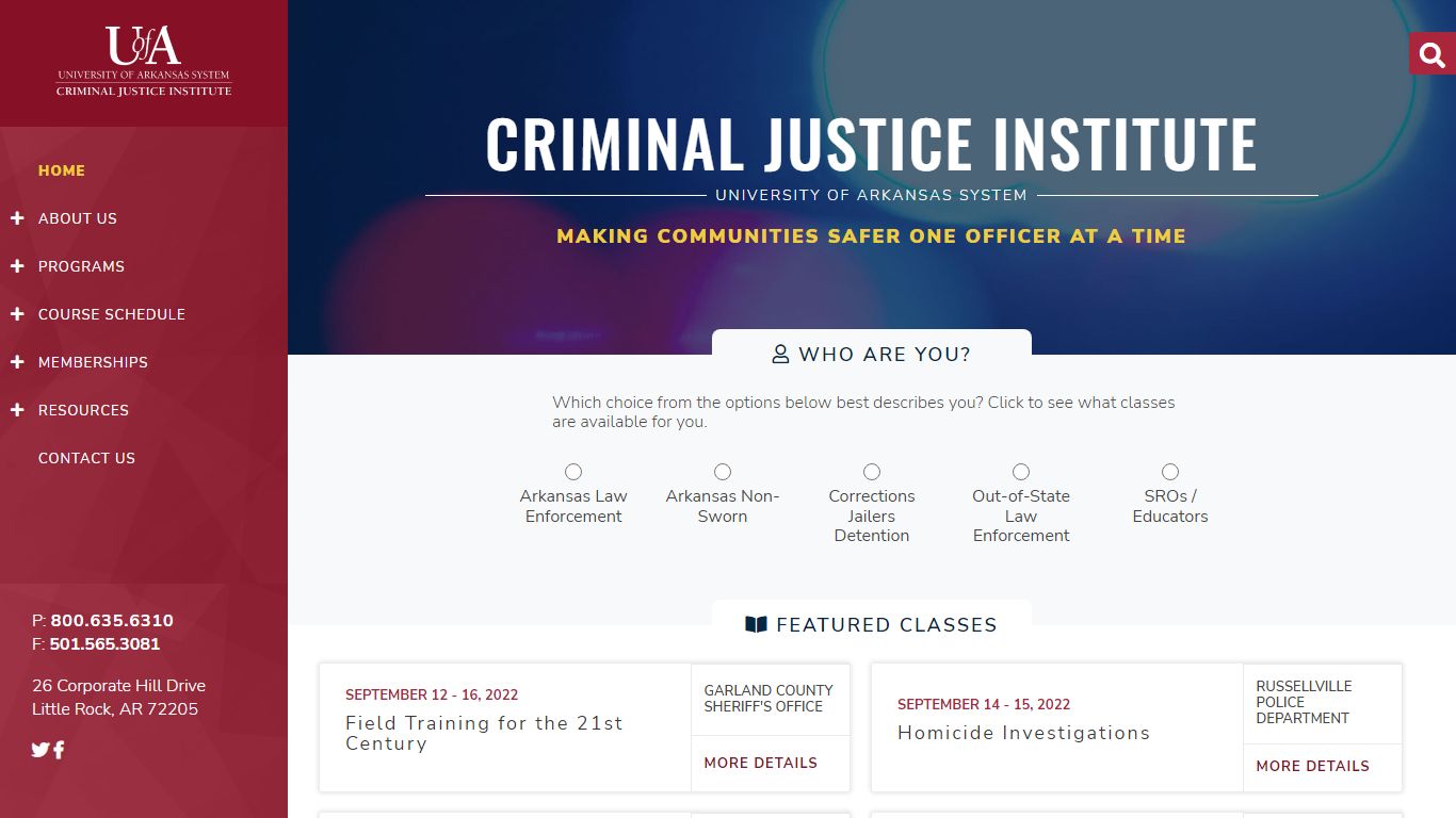 Home - Arkansas Criminal Justice Institute